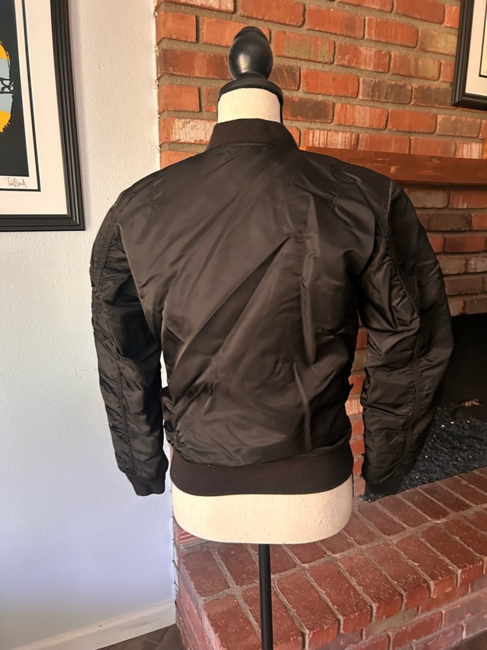 Alpha Industries 'MA-1' Slim Fit Bomber Jacket in Black Sz XS - Picture 9 of 12